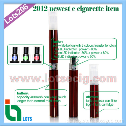 Lots 206 E Cigarette with 400 mAh Battery and 3 Color Indicator